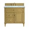 James Martin Vanities 36'' Single Vanity, Light Natural Oak w/ 3 CM Carrara White Marble Top 424-V36-LNO-3CAR - alternate 1